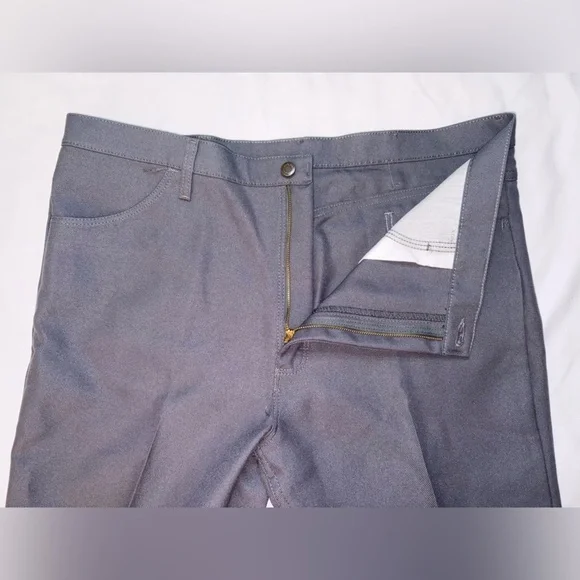 Wrangler NWT Men’s Size 40W 30L Grey Polyester Business Casual Dress Jeans - Picture 7 of 10